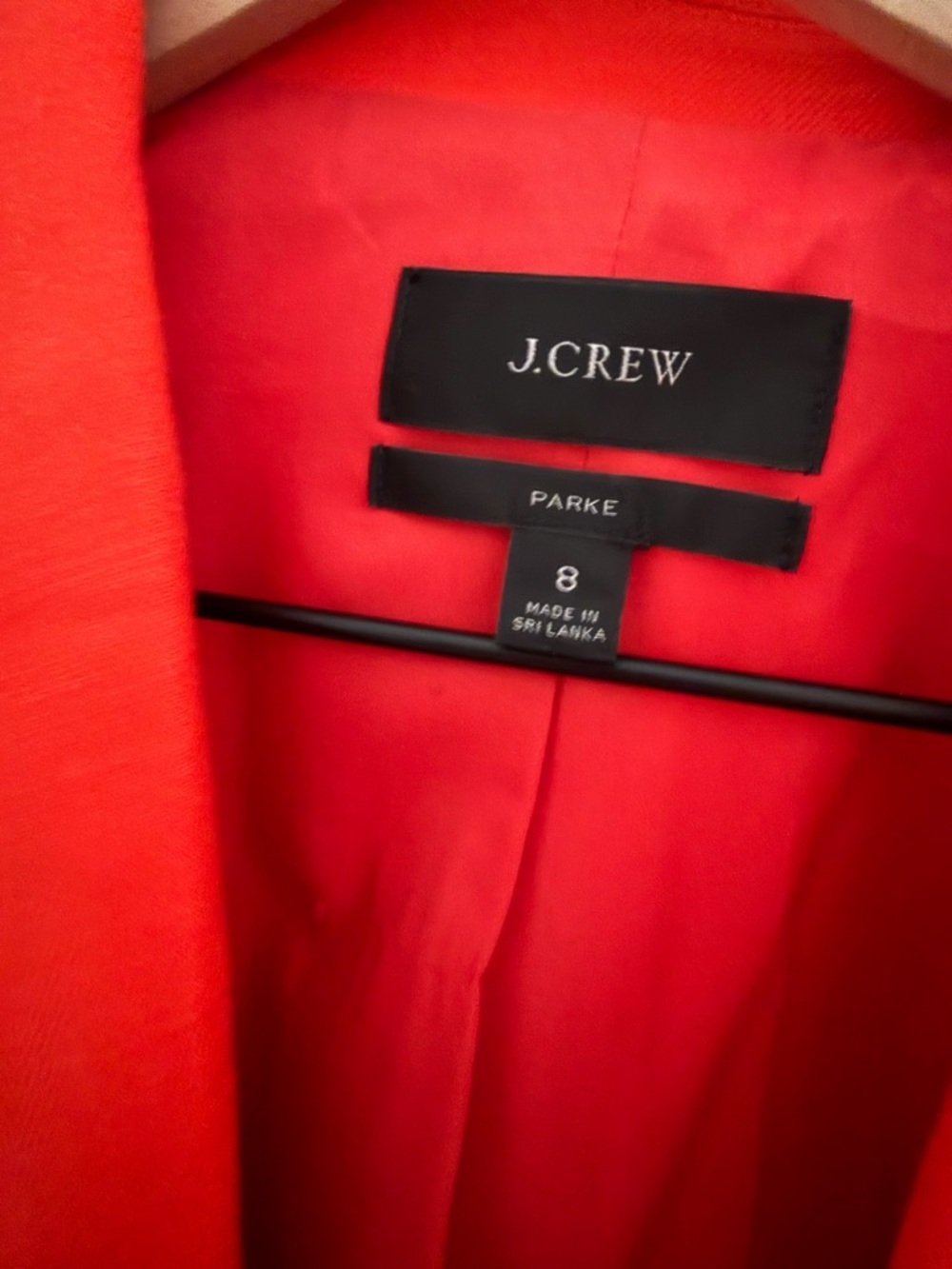 J. Crew parke vivid red-orange blazer size 8 - Picture 5 of 7
